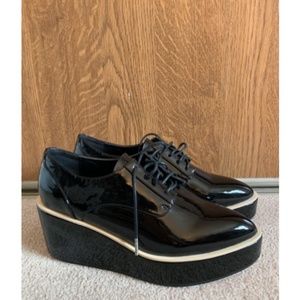 Design Lab Black Platform Oxfords
